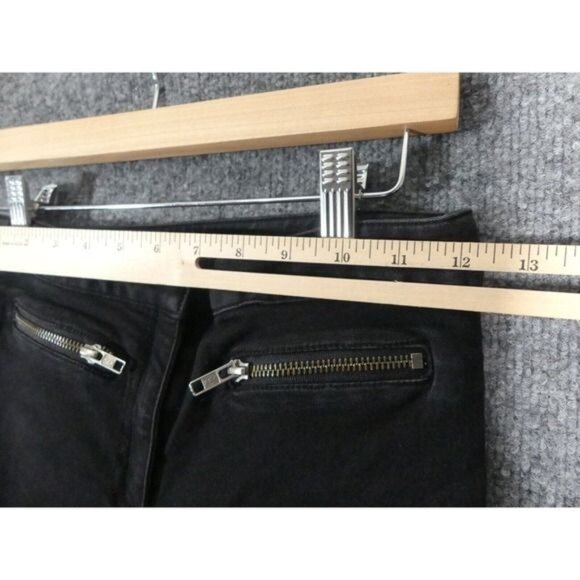 Veronica Beard 0/25 Jeans Skinny Black Zipper Detail - Picture 2 of 7